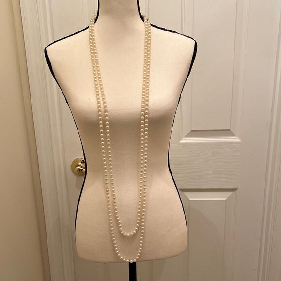 Faux pearl 53” length necklace. - Picture 1 of 4
